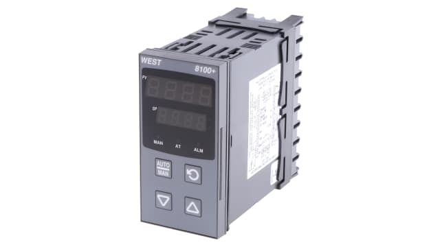 West Instruments P8100 PID Temperature Controller, 96 x 48 (1/8 DIN)mm, 1 Output Linear, 100 → 240 V ac Supply Voltage | P8100-2700-0000