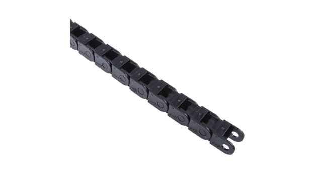 Igus e-chain Black, W16.5 mm x D15 mm, L1 m, 38 mm Min. Bend Radius, Igumid G | 06.10.038.0