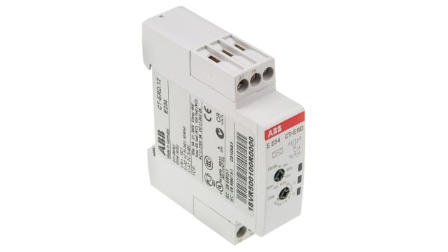 ABB 1SVR Series DIN Rail Mount Timer Relay, 24 → 240 V ac, 24 → 48V dc, 1-Contact, 0.05 s → 100h, | 1SVR500100R0000  CT-ERD.12
