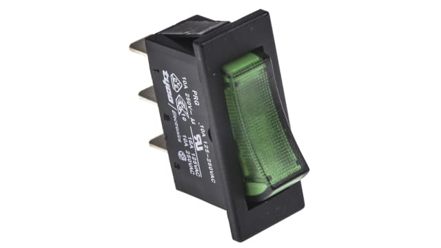 TE Connectivity Illuminated SPST, On-Off On-None-Off Rocker Switch Panel | 1634202-6