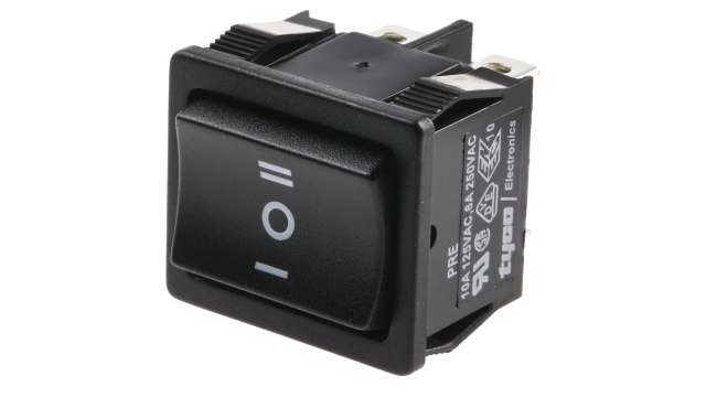 TE Connectivity DPDT, On-Off-On On-Off-On Rocker Switch Panel | 2-1634200-2