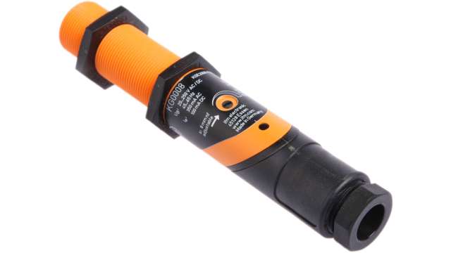 ifm electronic Capacitive Threaded Barrel Proximity Sensor, M18, 8 mm Detection, 2-Wire NO/NC, 20 → 250 V ac/dc | KG0008