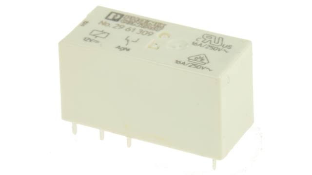 Phoenix Contact PCB Mount Power Relay, 12V dc Coil, 16A Switching Current, SPDT | 2961309
