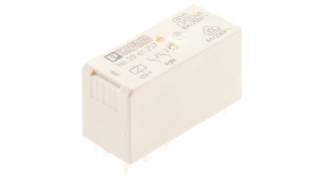 Phoenix Contact PCB Mount Power Relay, 12V dc Coil, 8A Switching Current, DPDT | 2961257