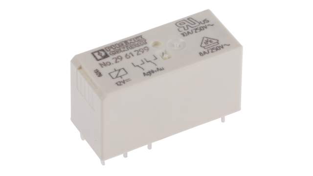 Phoenix Contact PCB Mount Power Relay, 12V dc Coil, 10A Switching Current, DPDT | 2961299