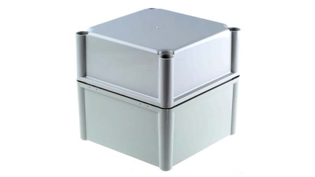 Fibox SOLID PC Series Grey Grey Lid Polycarbonate Enclosure, IP67, IP66, IK08, IK09 180 mm, 188 mm, 188 mm | PC 1919 18 G ENCLOSURE