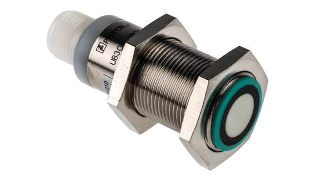 Pepperl + Fuchs Ultrasonic Threaded Barrel Proximity Sensor, M18, 300 mm Detection 4-20 mA, 10 → 30 V dc | UB300-18GM40-I-V1