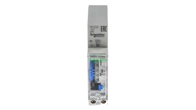 Schneider Electric Analogue Acti 9 IH DIN Rail Time Switch, 1-Channel 230 V ac | 15335