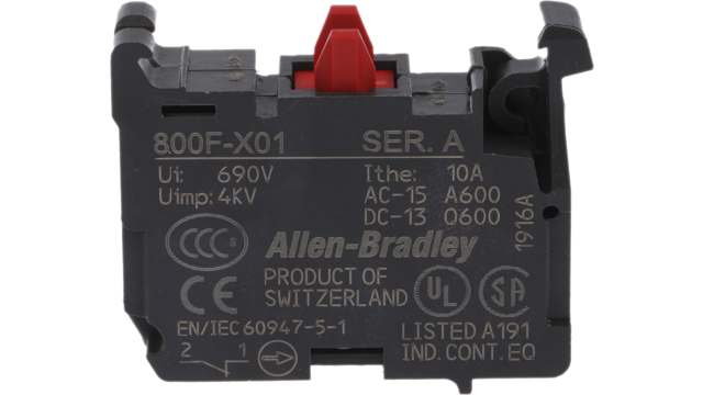 Allen Bradley for Use with 800FM Series, 1NC | 800F-NX-X01