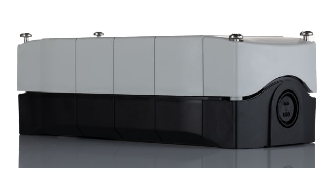 Allen Bradley Grey Plastic 800F Push Button Enclosure - 4 Hole 22 mm Diameter | 800F-4PM