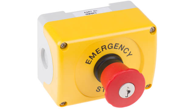 ABB Key Release Emergency Stop Push Button, Surface Mount, 1NC, IP66 | 1TVC101000P3206