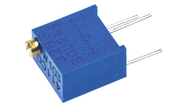 10 kΩ, Through Hole Trimmer Potentiometer, Pin 0.25 W Top Adjust Bourns, 3266 | 3266W-1-103LF