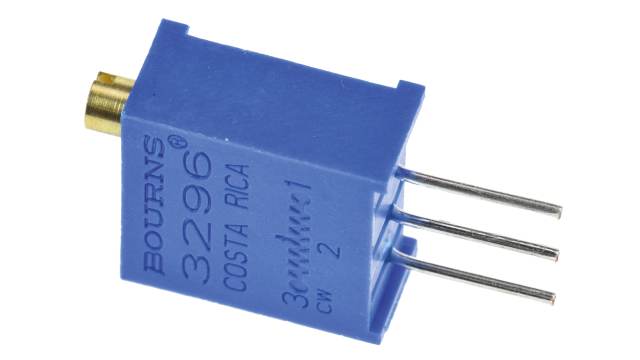 1 kΩ, Through Hole Trimmer Potentiometer, Pin 0.5 W Top Adjust Bourns, 3296 | 3296W-1-102LF