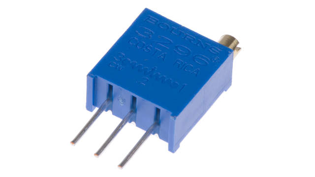 1 mΩ, Through Hole Trimmer Potentiometer, Pin 0.5 W Top Adjust Bourns, 3296 | 3296W-1-105LF