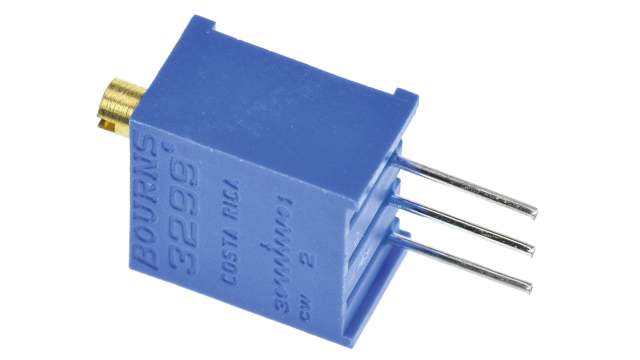 10 kΩ, Through Hole Trimmer Potentiometer, Pin 0.5 W Top Adjust Bourns, 3299 | 3299W-1-103LF