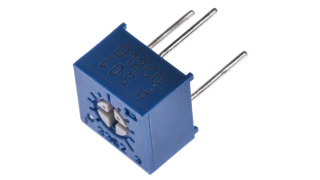 500 Ω, Through Hole Trimmer Potentiometer, Pin 0.5 W Top Adjust Bourns, 3362 | 3362P-1-501LF