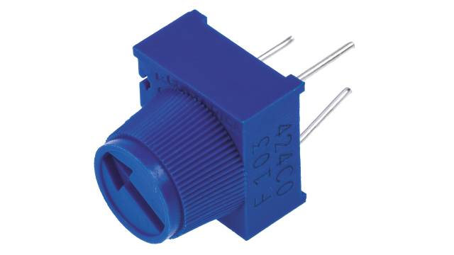 10 kΩ, Through Hole Trimmer Potentiometer, Pin 0.5 W Top Adjust Bourns, 3386 | 3386F-1-103TLF