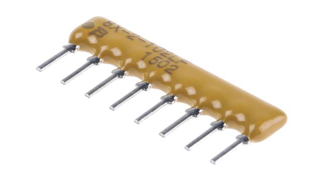 Bourns, 4600X 1 kΩ 2 % ISOL Resistor Array, 4 Resistors, 1 W total, SIP, Solder | 4608X-102-102LF