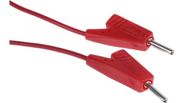 Radiall Connector Test Lead 5A, 250 V, Red, 200 mm Lead Length | R929101/C290001-20CM