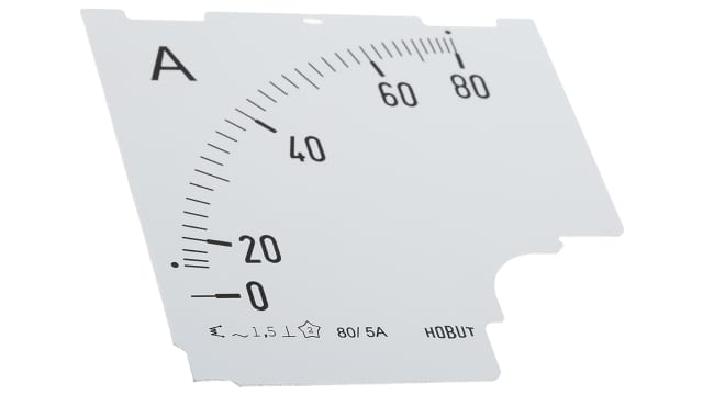 HOBUT Meter Scale (0/80A) for 80/5A CT For Use With  Ammeter | D96 DIAL 0/80A