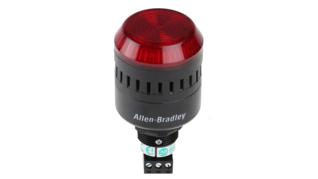 Allen Bradley 855PC Series Red Sounder Beacon, 240 V ac, IP65, Panel Mount, 98dB at 1 Metre | 855PC-B20ME422