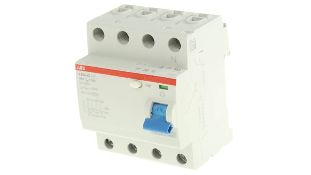 ABB F200 RCCB, 40A, 4 Pole, 300mA, Type AC | 2CSF204001R3400  F204 AC-40/0,3
