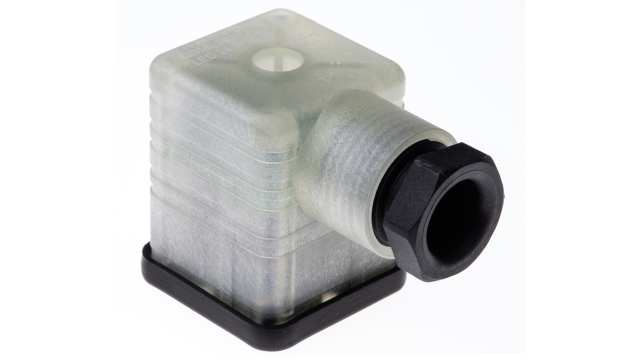 Hirschmann GDML 2P+E DIN 43650 A, Female Solenoid Valve Connector with Indicator Light, 24 V Voltage | 934417002 GDML 2016 LED 24 VR YE black