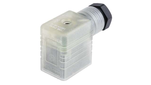 Hirschmann GML 2P+E DIN 43650 B, Female Solenoid Valve Connector with Indicator Light, 24 V Voltage | 934459002 GML 216 NJ LED 24 VR YE schwarz