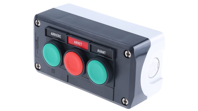 Schneider Electric Spring Return Enclosed Push Button, Polycarbonate, Green, Red, IP66, IP69K, IP67 | XALD311