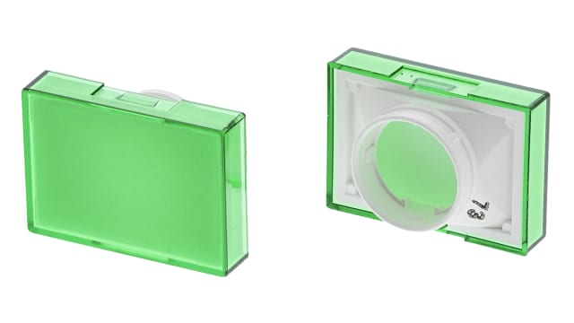 Omron Green Rectangular Push Button Lens for Use with A16 Series LED/Incandescent Lamp Push Button Switch | A165L-JG