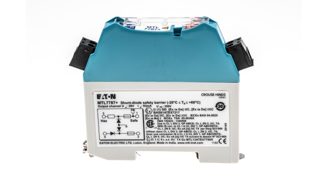 Eaton 1 Channel Zener Barrier, ATEX | MTL7787+/RS