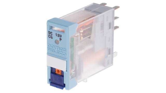 Releco PCB Mount Power Relay, 12V dc Coil, 5A Switching Current, DPDT | C12A21X12D