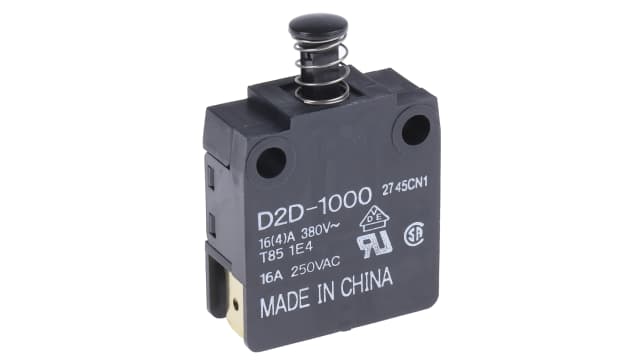 Omron Door Micro Switch Plunger, SPDT 16 A IP40, 85 °C, -25 °C | D2D-1000
