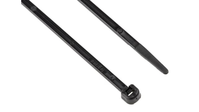 Legrand Cable Tie, Non-Releasable, 280 mm x 3.5 mm, Black Polyamide 66 | 0 320 19