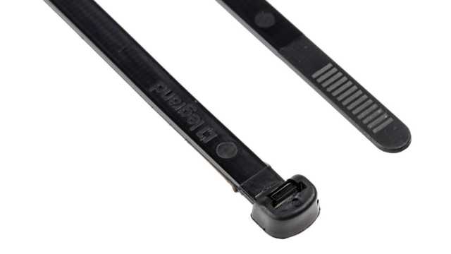 Legrand Cable Tie, Non-Releasable, 360 mm x 7.6 mm, Black Polyamide 66 | 0 320 29