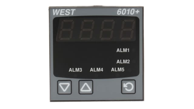 West Instruments 6010 LED Digital Panel Multifunction Meter for RTD Temperature Prob, Temperature,  45 mm  x 45 mm | P6010-2110-000