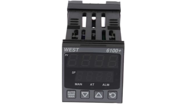 West Instruments P6100 PID Temperature Controller, 48 x 48 (1/16 DIN)mm, 1 Output SSR, 24 → 48 V ac/dc Supply | P6100-2200-020