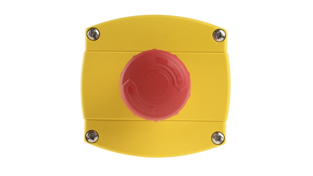 Allen Bradley 800F Series Twist Release Emergency Stop Push Button, Panel Mount, 2NC, IP69K | 800F-1YM3