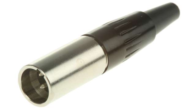 Switchcraft Cable XLR Connector, Straight, 125 V Male, 3 Way, Silver Plating | TA3MX