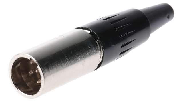 Switchcraft Cable XLR Connector, Straight, 125 V ac Male, 5 Way, Silver Plating | TA5MX