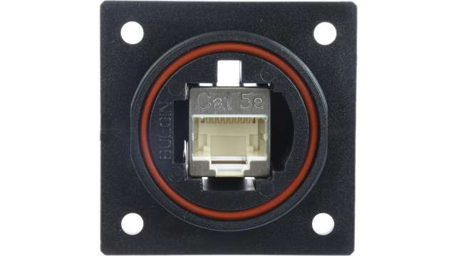 Bulgin PX0870 Series RJ45 Connector Female, Flange, Cat5e Shielded Straight 1 Port 8 Way | PX0870