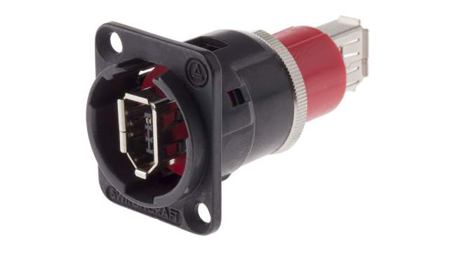 Switchcraft 6 Way Straight Panel Firewire Connector Female | EHFW2BPKG