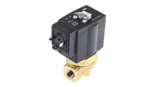 SMC Solenoid Valve VXE2330-02F-5DO1, 2 Port, NC, 24 V 1/4 in | VXE2330-02F-5DO1