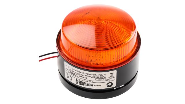 Moflash X80 Series Amber Flashing Beacon, 18 → 30 V, Surface Mount, Xenon Bulb, IP67 | X80-01-01