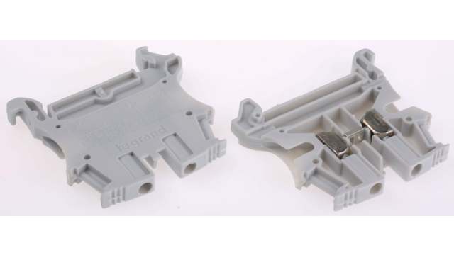 Legrand 0 371 61 371 Series DIN Rail Terminal Block Grey, 4 mm², 1-Level, Screw | 0 371 61