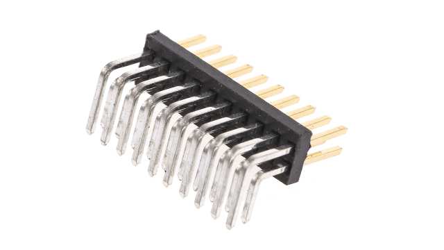 HARWIN Archer M50 Series Right Angle Through Hole Pin Header, 20 Contact(s), 1.27 mm Pitch, 2 Row, Unshrouded | M50-3901042