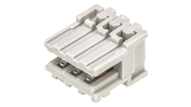 TE Connectivity AMP DUOPLUG Series Straight Edge Connector, PCB, 3-Contacts, 2.5 mm Pitch, 1 Row, Solder | 3-829868-3