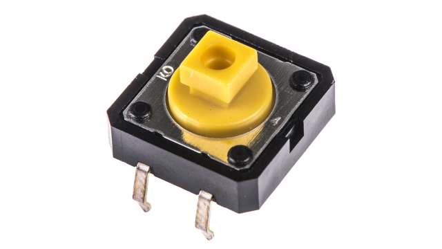 Omron Yellow Plunger Tactile Switch, SPST 50 mA @ 24 V dc 3mm Through Hole | B3F-4055