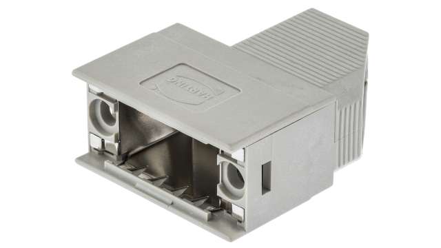 HARTING D-Sub Series Polymer Right Angle D-Sub Backshell, 9 Way Strain Relief | 09670090573