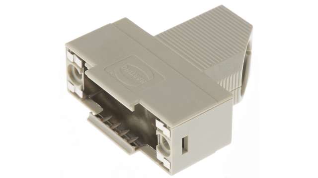 HARTING D-Sub Series Polymer Right Angle D-Sub Backshell, 15 Way Strain Relief | 09670150573